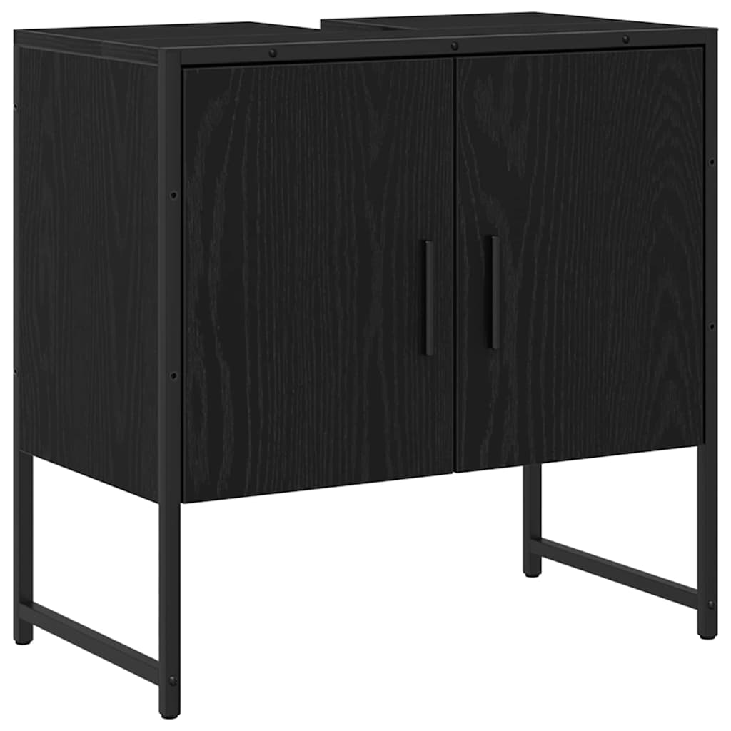 Bathroom Sink Cabinet Black Oak 60 x 30 x 60 cm Engineered Wood