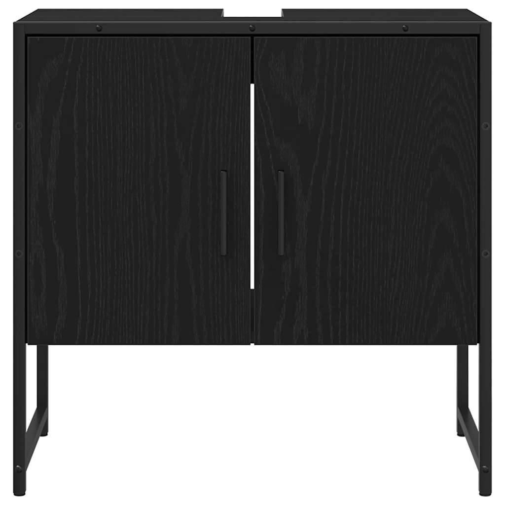 Bathroom Sink Cabinet Black Oak 60 x 30 x 60 cm Engineered Wood