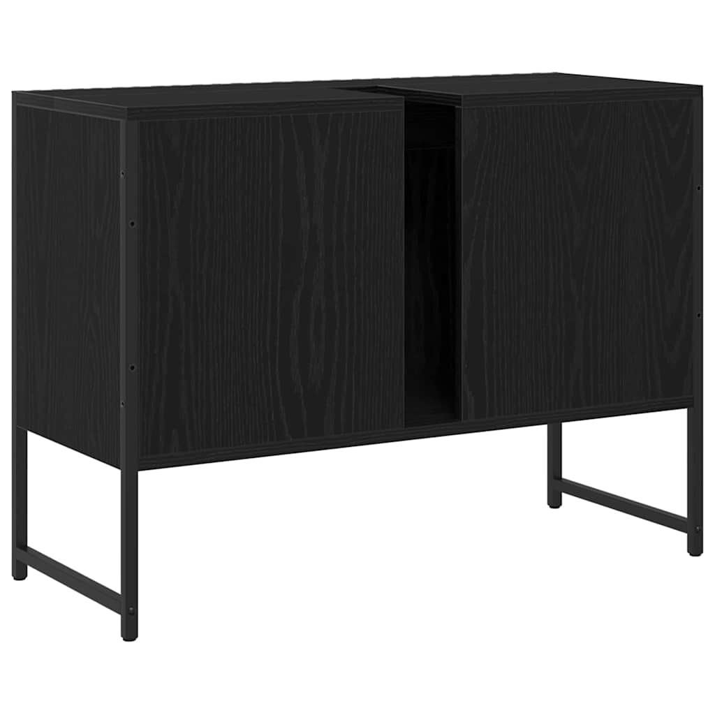 Bathroom Sink Cabinet Black Oak 80 x 30 x 60 cm Engineered Wood