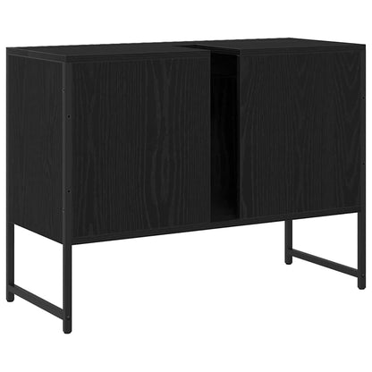 Bathroom Sink Cabinet Black Oak 80 x 30 x 60 cm Engineered Wood