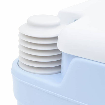 Camping Toilet Manual Light Blue and White 41.5 x 36.5 x 30 cm