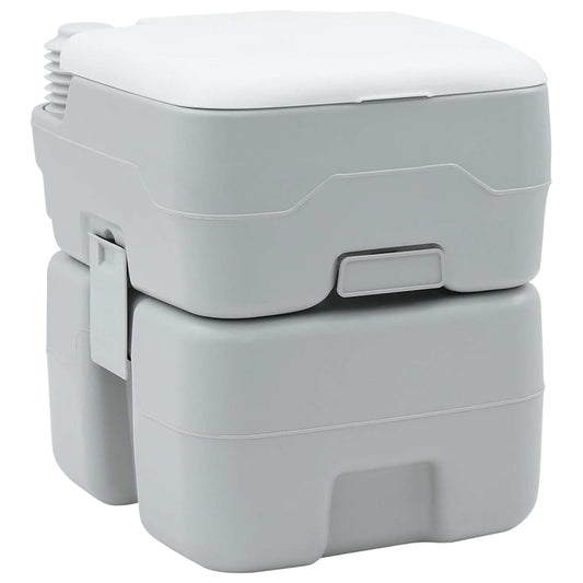 Camping Toilet Grey and White 41.5 x 36.5 x 42 cm Polyethylene