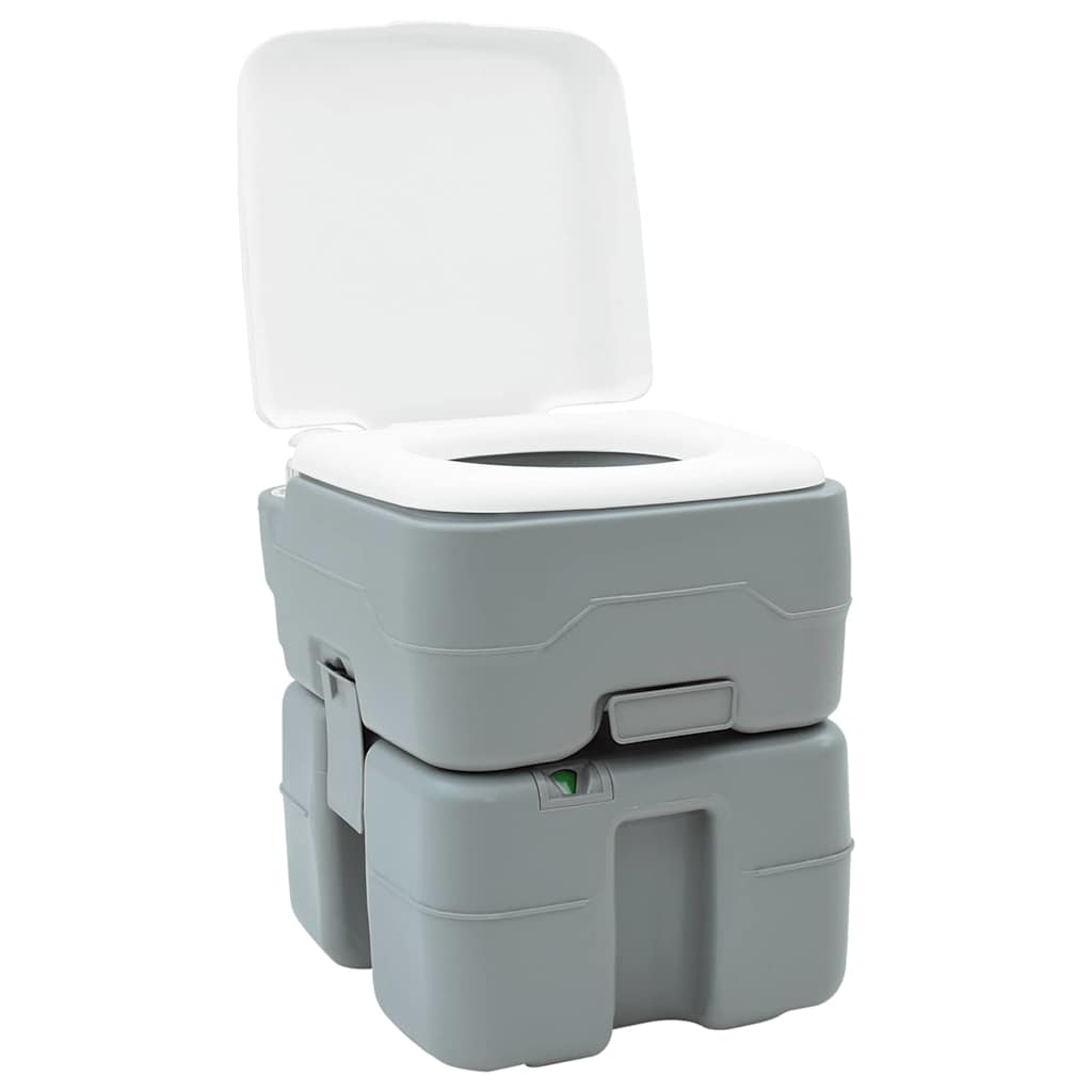 Camping Toilet Set 2 pcs Grey 50.5 x 33 x 103 cm