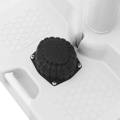 Camping Handwash Stand with Wheels Grey 72 x 42 x 103 cm