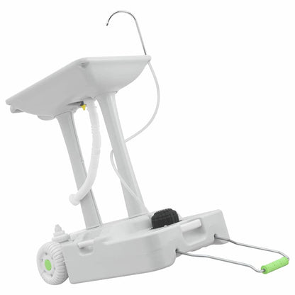 Camping Handwash Stand with Wheels Grey 72 x 42 x 103 cm