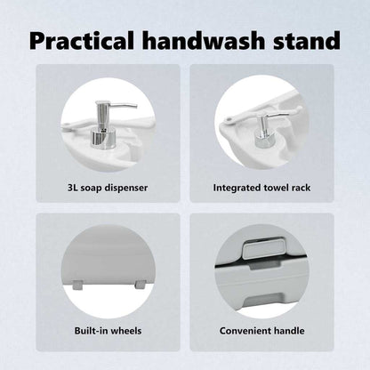Camping Toilet Set 2 pcs Grey and White
