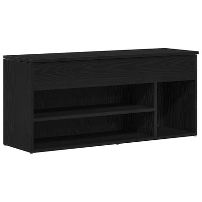 Shoe Bench Black Oak 102x30.5x45 cm Engineered Wood