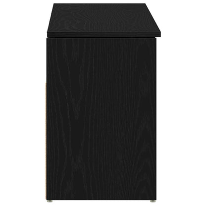 Shoe Bench Black Oak 102x30.5x45 cm Engineered Wood