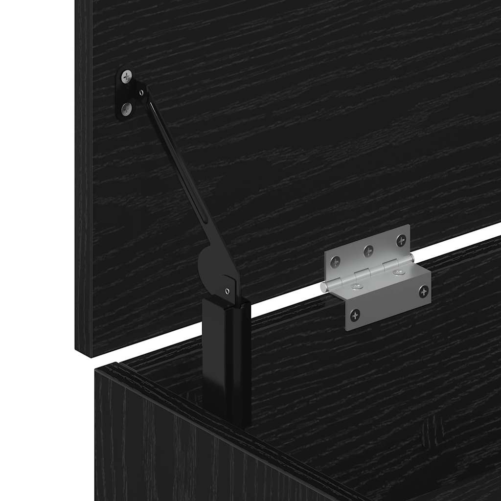 Shoe Bench Black Oak 102x30.5x45 cm Engineered Wood