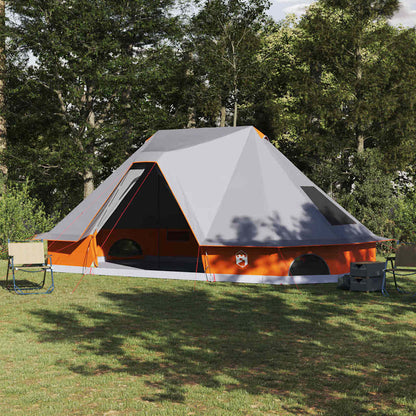 Tipi Tent with Roof Grey and Orange 680 x 430 x 270 cm Taffeta