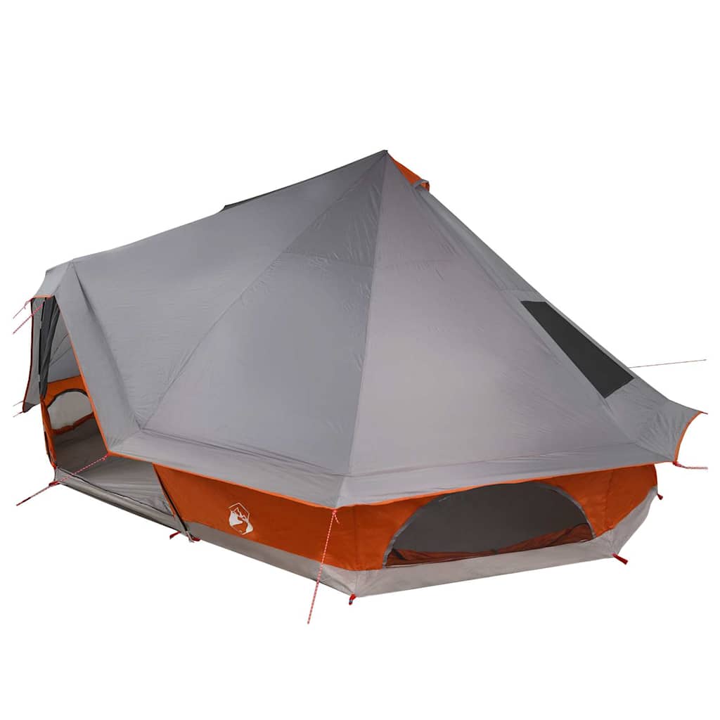 Tipi Tent with Roof Grey and Orange 680 x 430 x 270 cm Taffeta