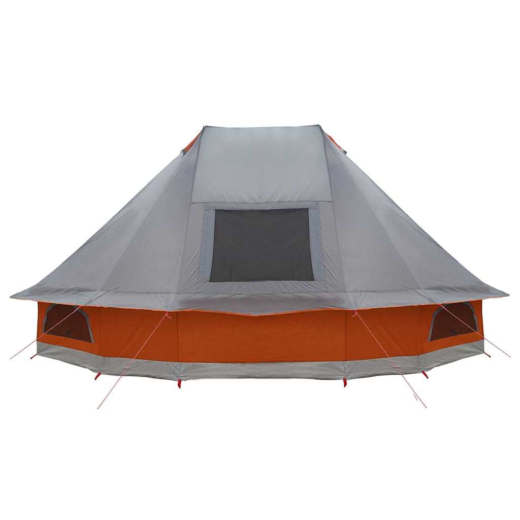 Tipi Tent with Roof Grey and Orange 680 x 430 x 270 cm Taffeta