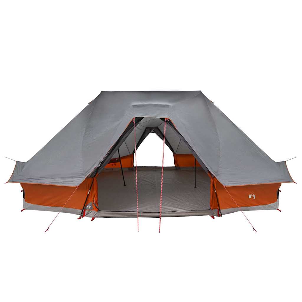 Tipi Tent with Roof Grey and Orange 680 x 430 x 270 cm Taffeta