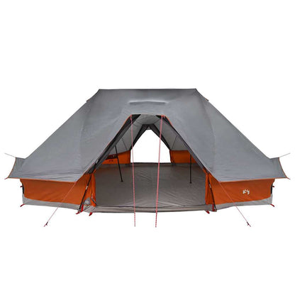 Tipi Tent with Roof Grey and Orange 680 x 430 x 270 cm Taffeta