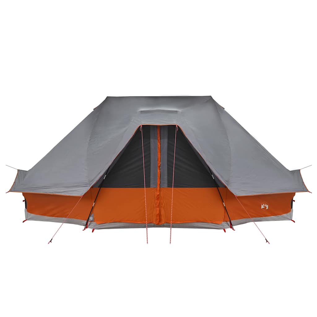 Tipi Tent with Roof Grey and Orange 680 x 430 x 270 cm Taffeta