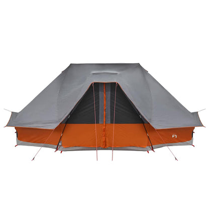 Tipi Tent with Roof Grey and Orange 680 x 430 x 270 cm Taffeta
