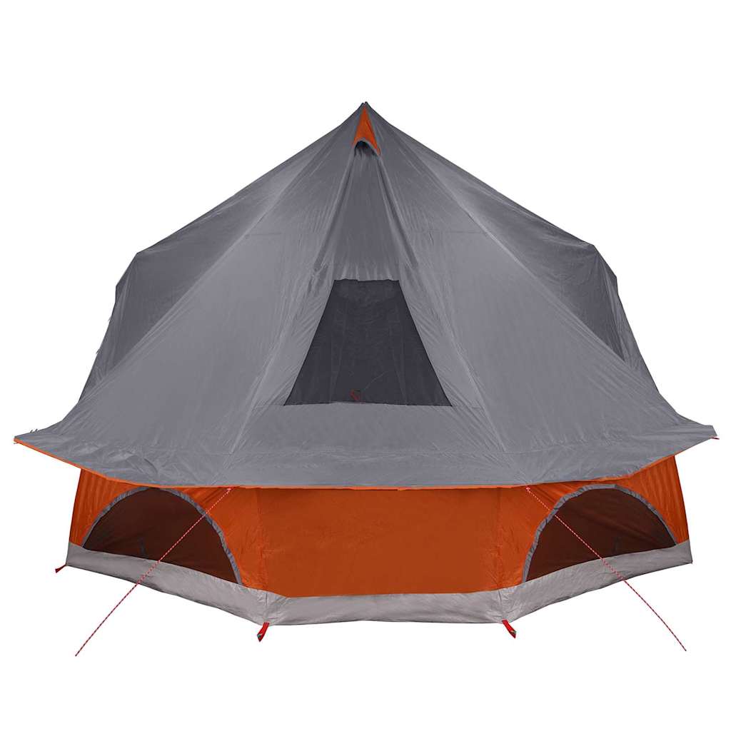 Tipi Tent with Roof Grey and Orange 680 x 430 x 270 cm Taffeta