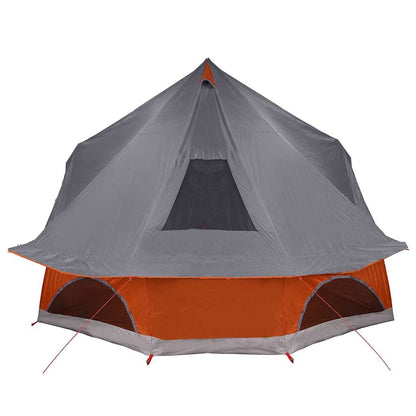 Tipi Tent with Roof Grey and Orange 680 x 430 x 270 cm Taffeta