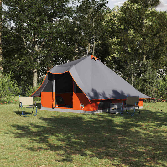 Tipi Tent 8-Person Grey and Orange Taffeta