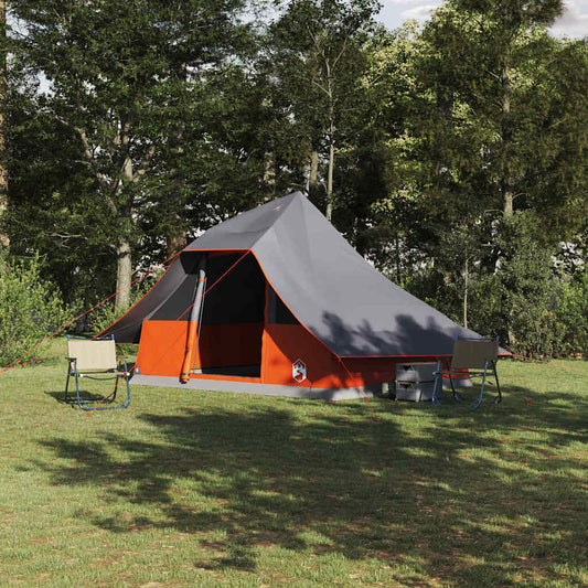 Tipi Tent 10-Person Grey and Orange Taffeta