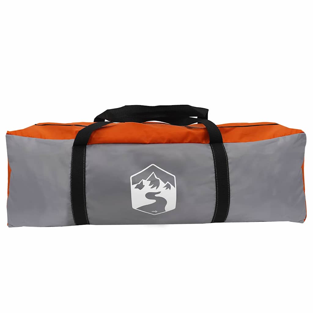 Tipi Tent with Roof Grey and Orange 400 x 346 x 250 cm Taffeta