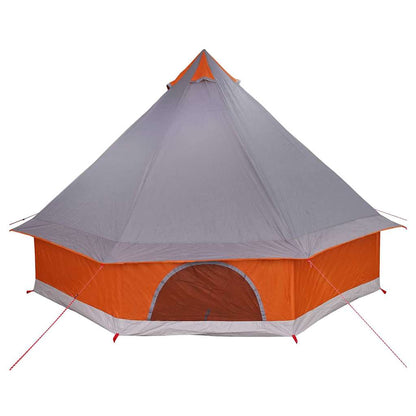 Tipi Tent with Roof Grey and Orange 400 x 346 x 250 cm Taffeta