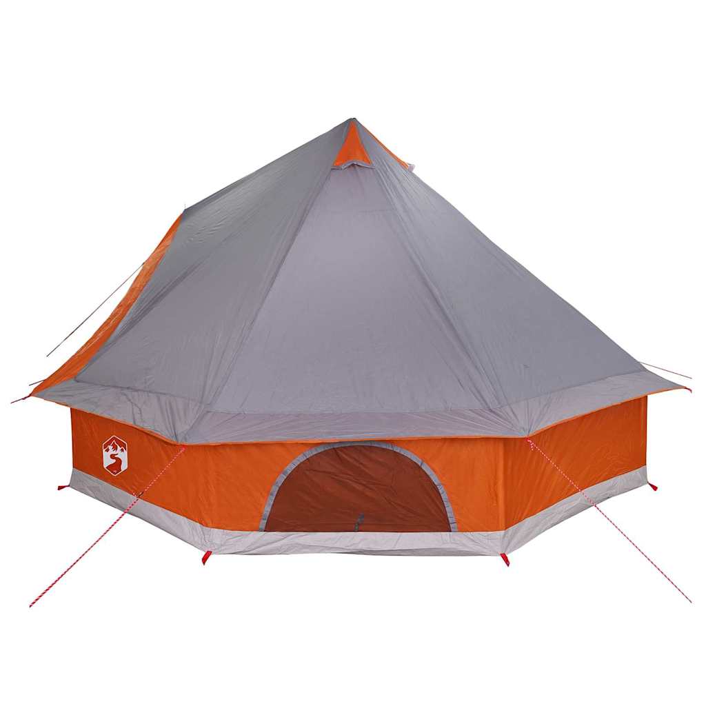 Tipi Tent with Roof Grey and Orange 400 x 346 x 250 cm Taffeta