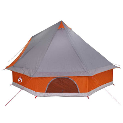 Tipi Tent with Roof Grey and Orange 400 x 346 x 250 cm Taffeta