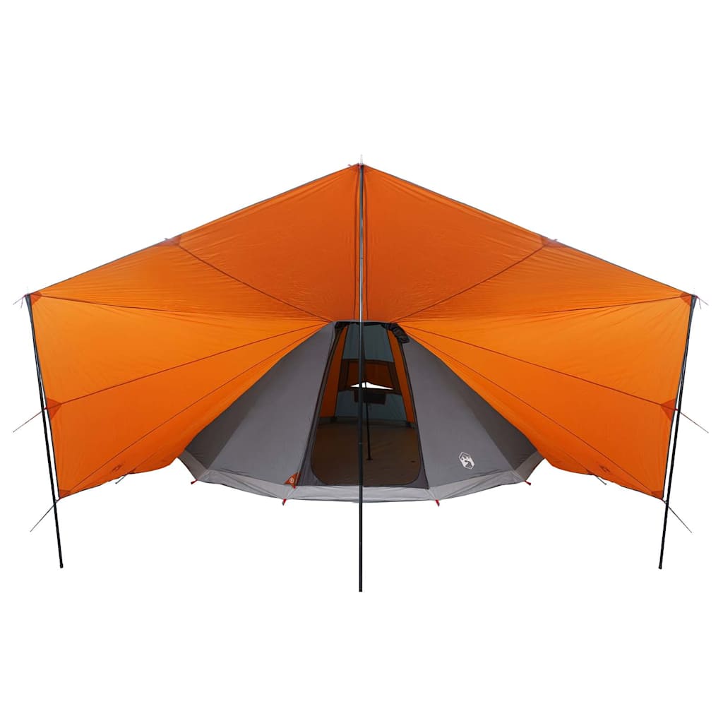 Tipi Tent with Roof Grey and Orange 510 x 690 x 330 cm Taffeta