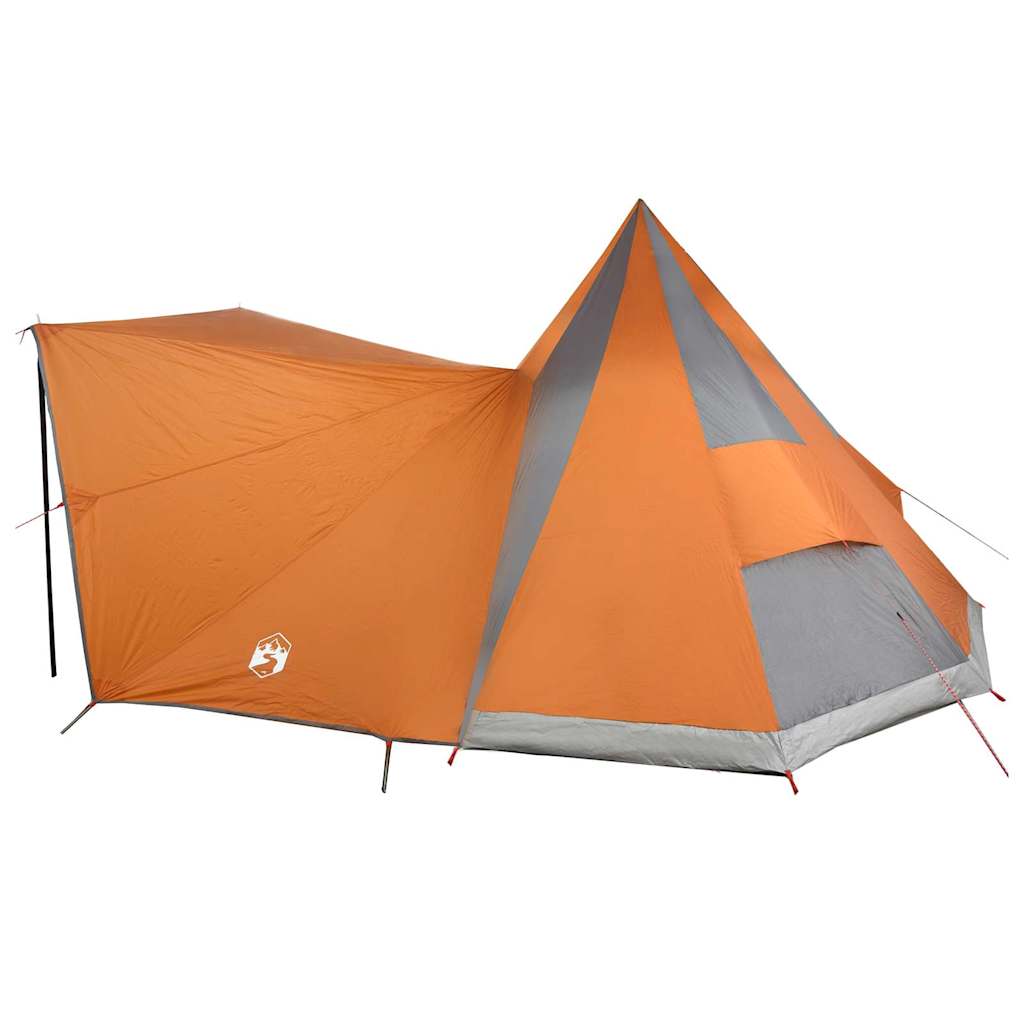 Tipi Tent with Roof Grey and Orange 510 x 690 x 330 cm Taffeta