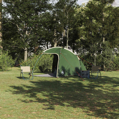 Cabin Tent with Roof Green 370 x 230 x 185 cm Taffeta