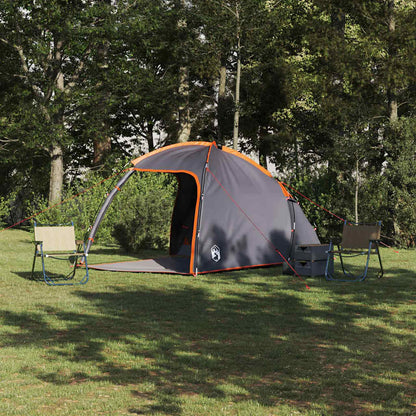 Cabin Tent with Roof Grey and Orange 370 x 230 x 185 cm Taffeta