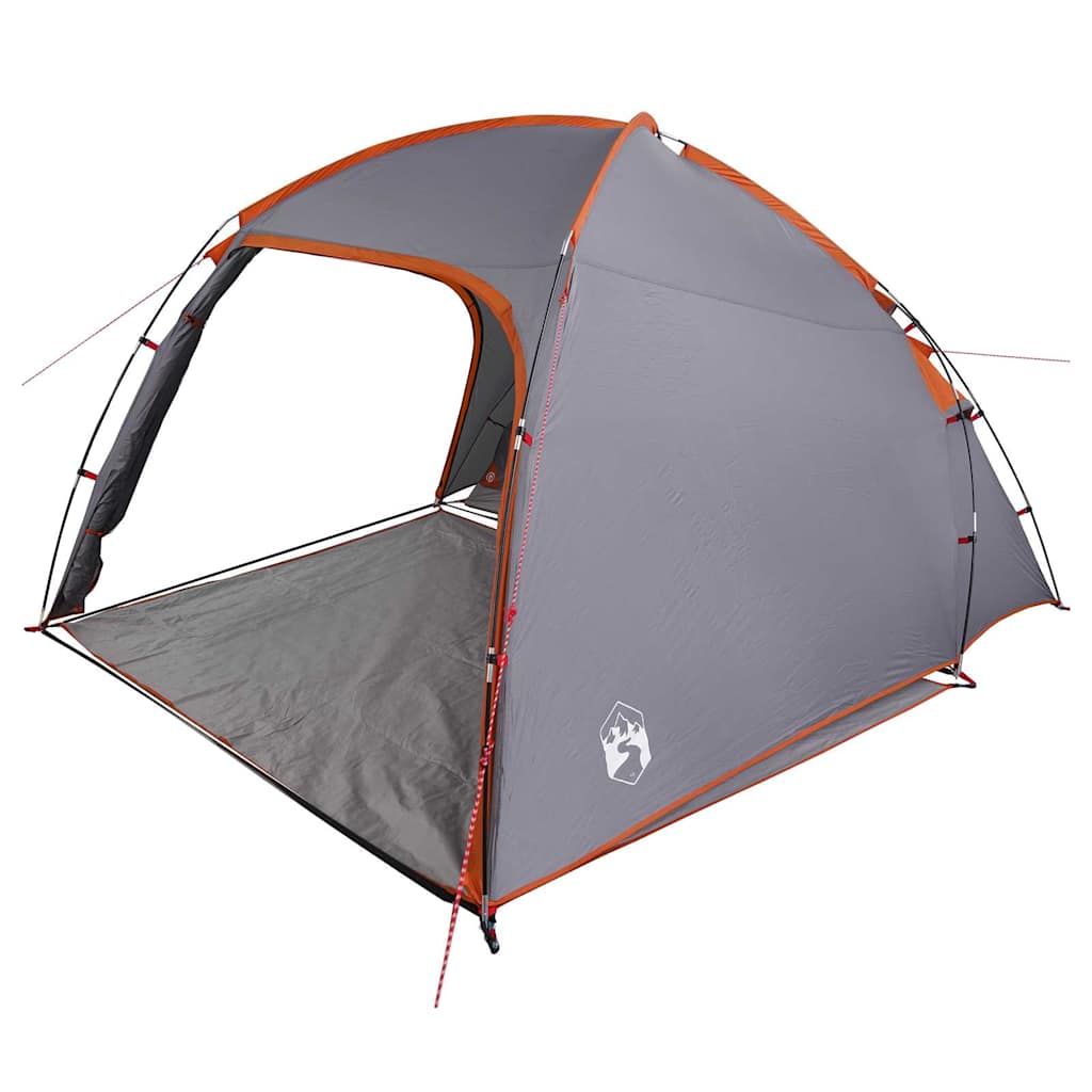 Cabin Tent with Roof Grey and Orange 370 x 230 x 185 cm Taffeta