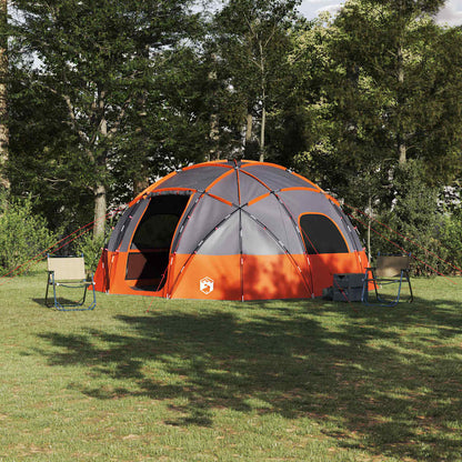 Dome Tent with Roof Grey and Orange 475 x 475 x 235 cm Taffeta