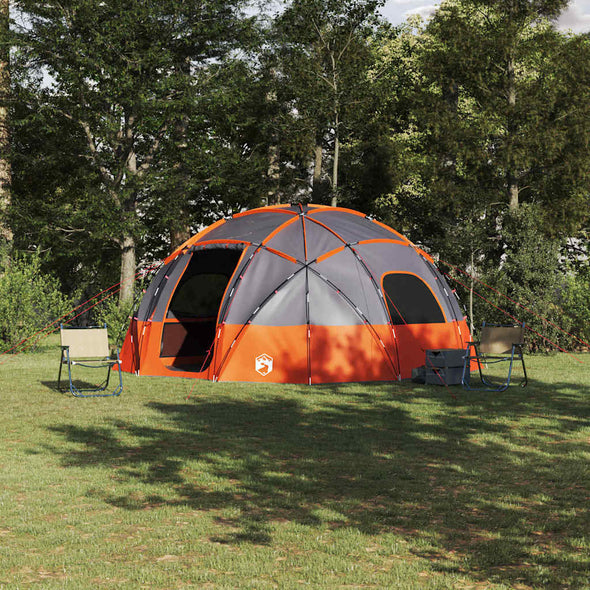 Tent with Roof Grey and orange Large Polyester and fibreglass