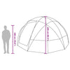 Tent with Roof Grey and orange Large Polyester and fibreglass
