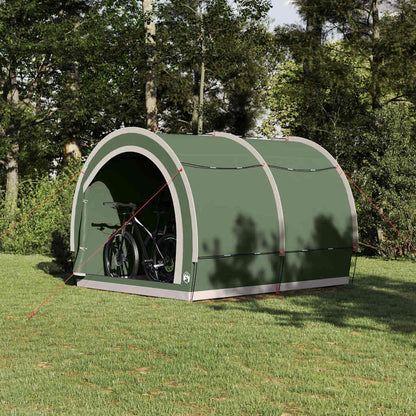 Bike Storage Tent with Roof Green 256 x 222 x 182 cm Taffeta