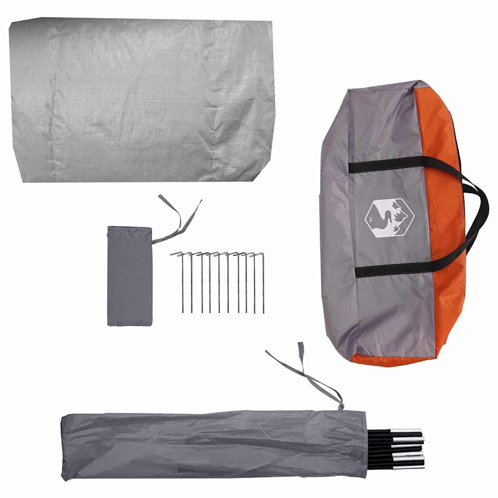 Bike Storage Tent Grey and Orange 256 x 222 x 182 cm Taffeta
