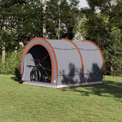 Bike Storage Tent Grey and Orange 256 x 222 x 182 cm Taffeta