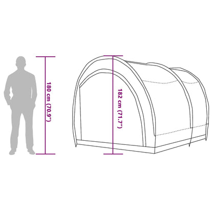 Bike Storage Tent Grey and Orange 256 x 222 x 182 cm Taffeta
