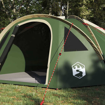Dome Tent 4-Person 308 x 268 x 130 cm Waterproof Green Taffeta