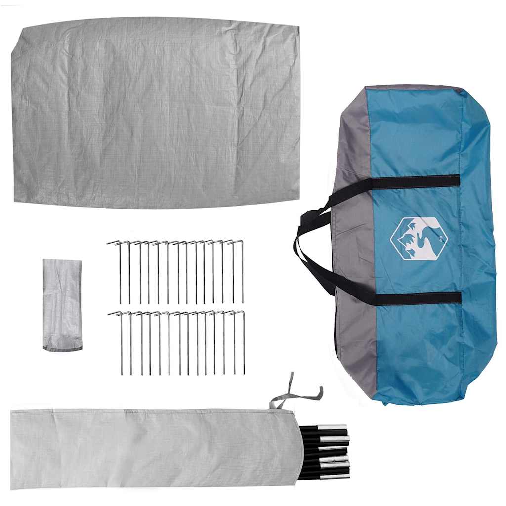 Camping Tent with Roof Blue 308 x 268 x 130 cm Polyester