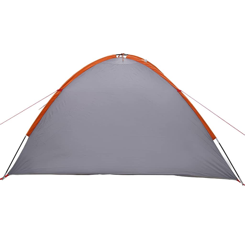 Dome Tent 4-Person 308 x 268 x 130 cm Grey and Orange Taffeta