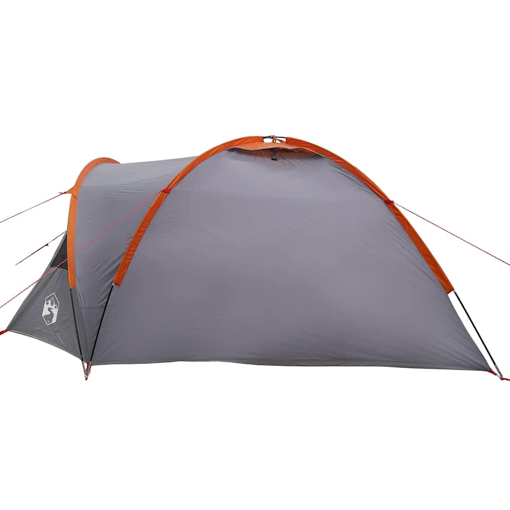 Dome Tent 4-Person 308 x 268 x 130 cm Grey and Orange Taffeta