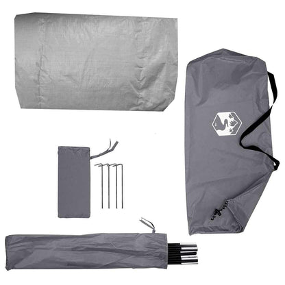 Tent with Roof with Storage Grey and Black 236 x 108 x 120 cm