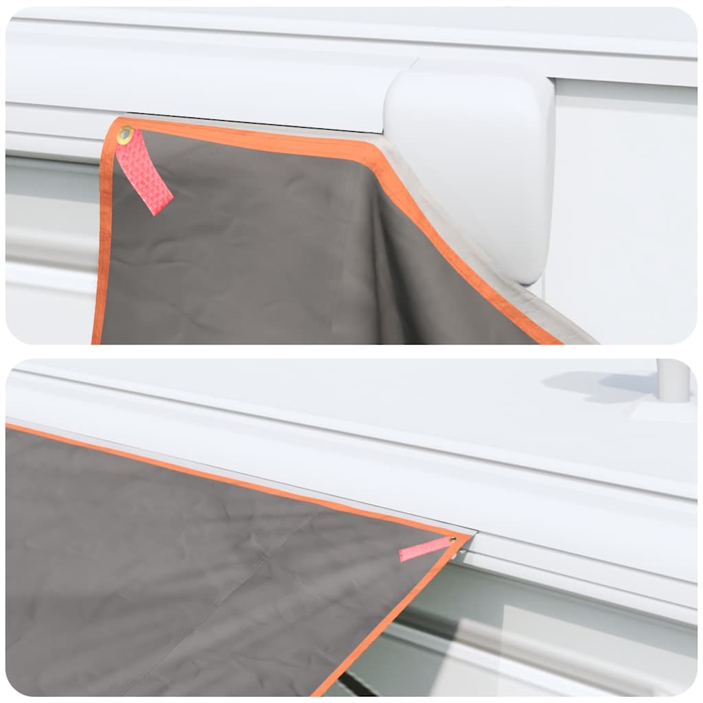Water Resistant Tarp with Roof Grey and Orange 240 x 300 cm