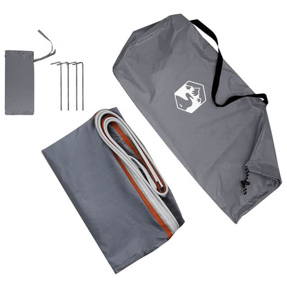 Water Resistant Tarp with Roof Grey and Orange 240 x 460 cm