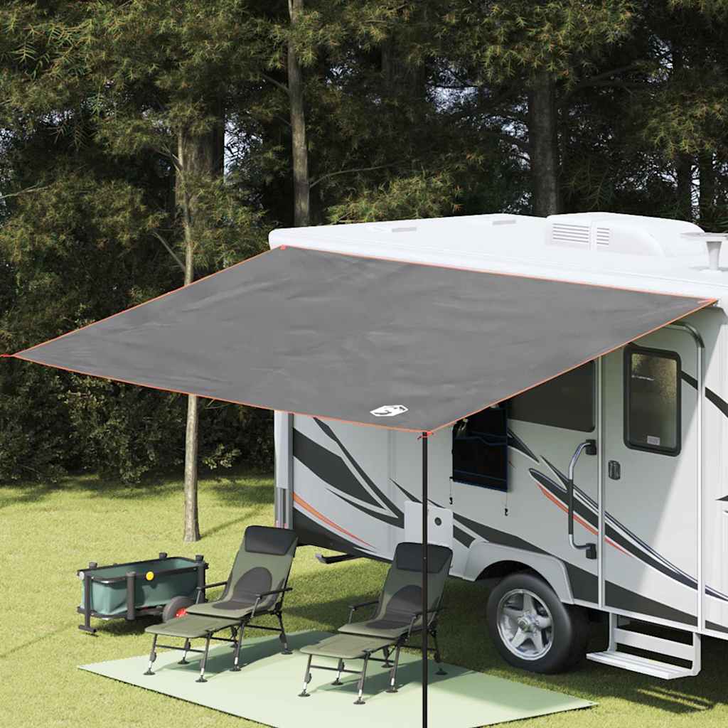 Water Resistant Tarp with Roof Grey and Orange 240 x 460 cm