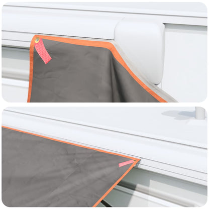 Water Resistant Tarp with Roof Grey and Orange 240 x 460 cm