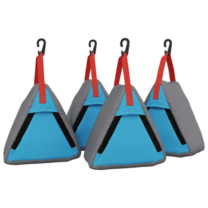 Storage Bag 4 pcs Grey and Blue 24 x 16 x 24 cm Oxford